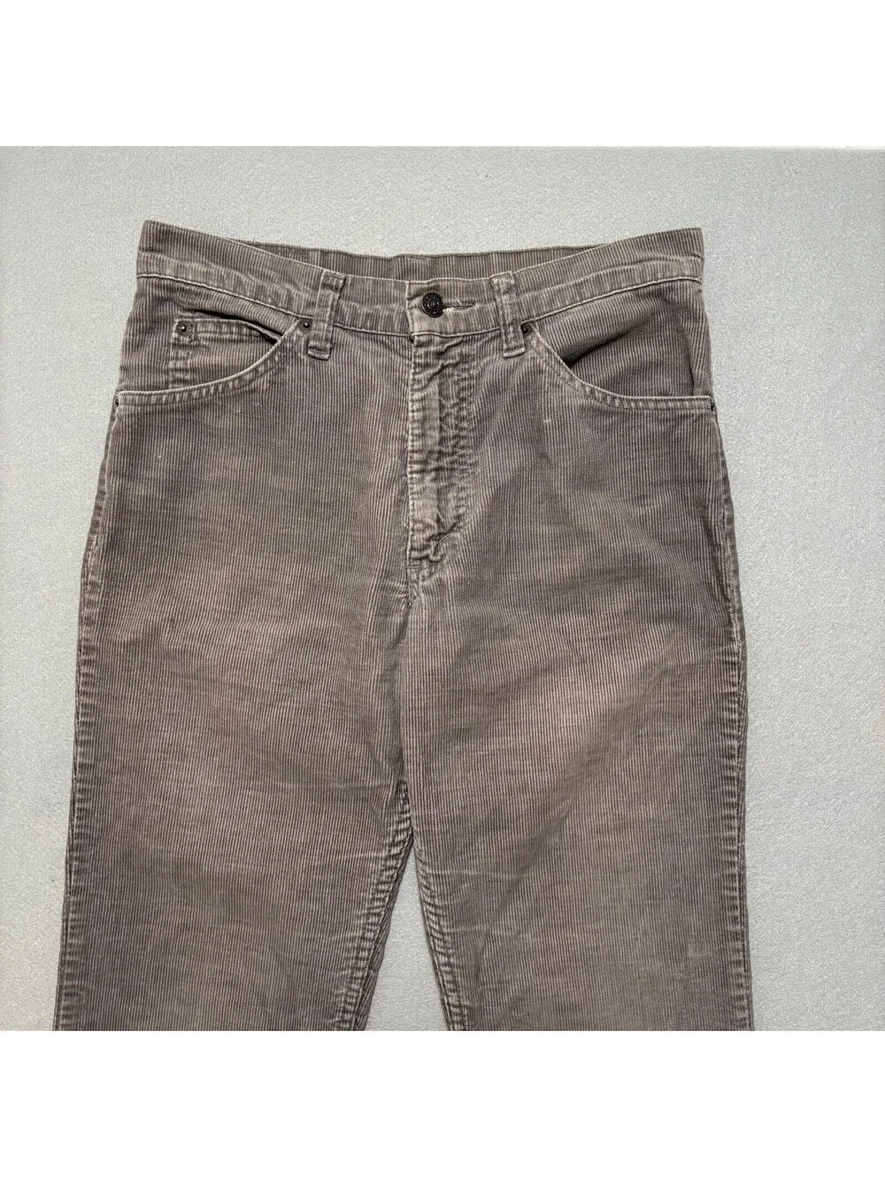 VTG 70's Levi's 517 Bootcut Flare Corduroy Pants Men's 28x30 Gray Western Preppy
